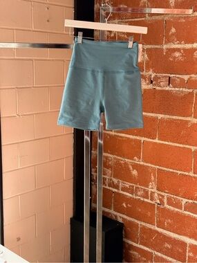 Beyond Yoga High-Rise Teal Bike Shorts